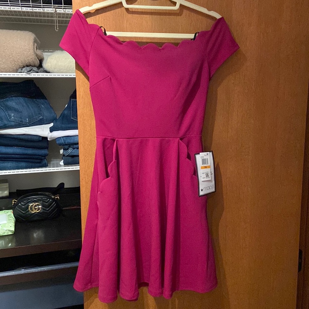 B Darlin dress-raspberry color junior size 7/8